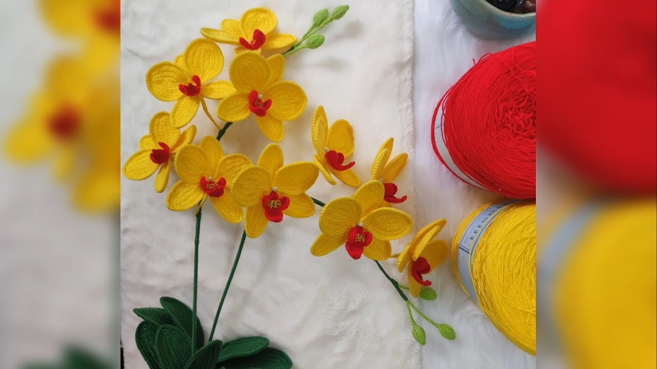 Hướng Dẫn Móc Hoa Lan Hồ Điệp ( P1) - Crochet flowers