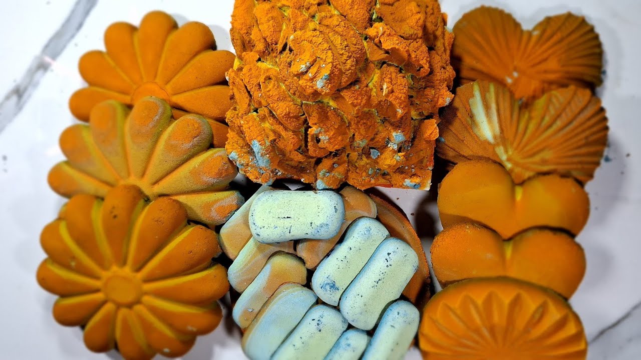 Ombre green Gymchalk paste tower⛰️ and many more 🍏🍏~ Soft and powdery and Dusty ~ Oddly satisfying