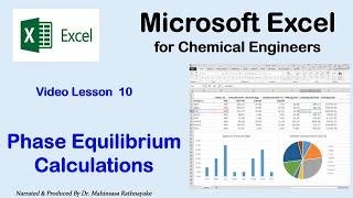 Microsoft Excel for Chemical Engineers 10 - Phase Equilibrium Calculations screenshot 5