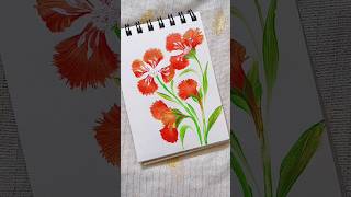 Onestroke floral painting design using acrylic paint 🎨😍 #art #painting #acrylicscenery #tutorial