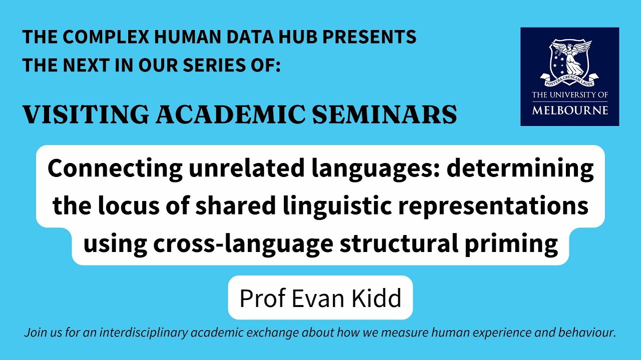 Prof Evan Kidd: Connecting unrelated languages