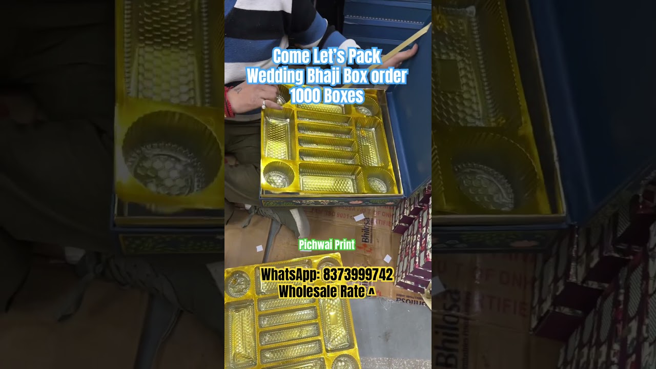 1000 Bhaji Boxes for a Wedding 😍 Pichwai Print | 