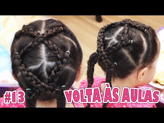 Penteado Infantil SEMI-PRESO com LAÇO e Ligas de Silicone #15 Sr e