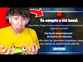 Je me fais BAN de FORTNITE en plein Live.. (vraiment)