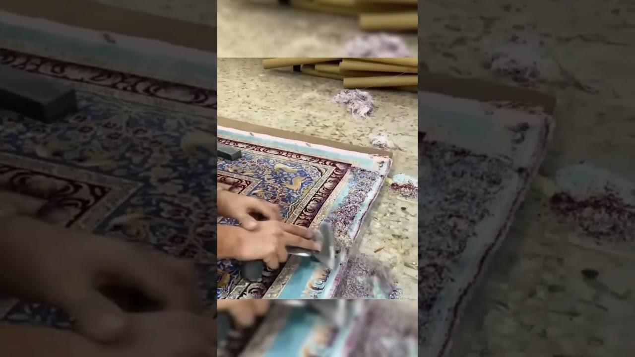 ✨ Watch How These Handmade Rugs Get Their Perfect Finish! 🧵