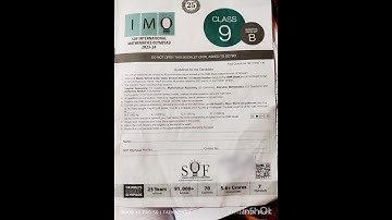 Math Olympiad IMO Class 9 2023-24 Set-B Question Paper 30th Nov #shorts #IMO #Questionpaper #viral