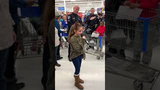 National Anthem - Annie Zimmerman at Walmart with Officer Tommy Norman