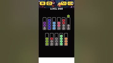 Ball Sort Puzzle - level 2100. Secret balls. Not difficult. This is the third try.