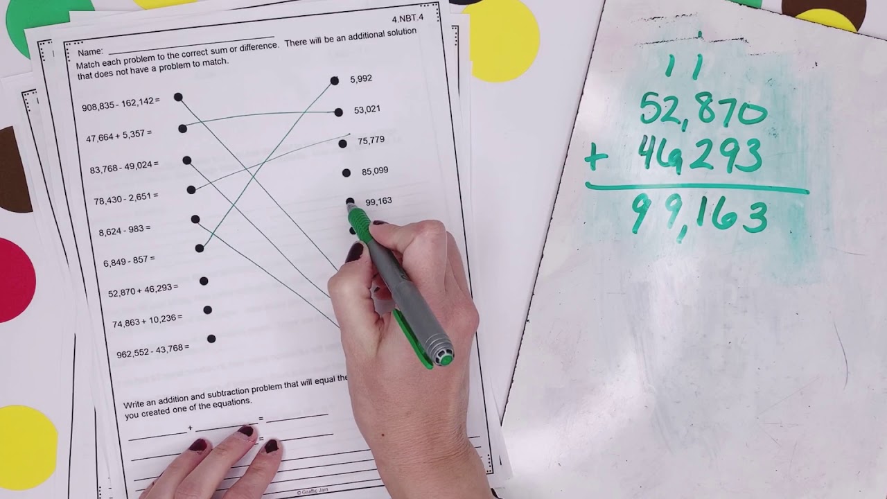 Math Test Prep 4th Grade NBT Test Prep Math Review Math