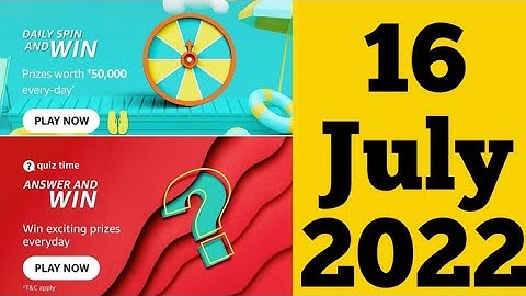 Amazon Quiz Answers Today | Amazon Daily Quiz Answers Today | Amazon Quiz Today