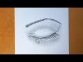 A Crying Eye || How to draw a Crying Eye step by step || The easy idea to draw eye for beginners