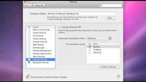Turning your Mac into a Wi-Fi hotspot