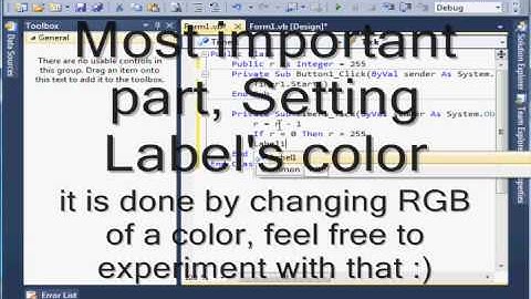 Animated Blinking label tutorial [VB.NET]