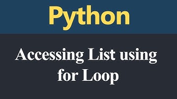 Accessing List using for Loop in Python (Hindi)