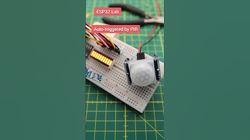 PIR Motion Detector Triggered! 🚨 INTRUDER ALERT Bar Graph Animation  #arduino #inventiontech #esp32