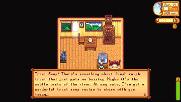How to learn Trout Soup cooking recipe - Stardew Valley 1.4