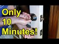 How to replace a deadbolt door lock in 10 minutes. Easy install!