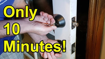 How to replace a deadbolt door lock in 10 minutes. Easy install!