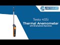 Testo 405i - Thermal Anemometer with Smartphone Operation | Air Velocity Range: 0 to 30m/s