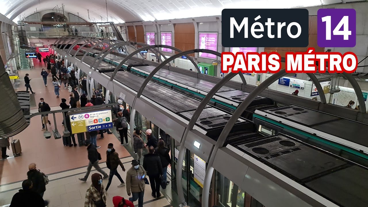 [Paris] Ligne Metro 14 IDFM MP14 En Gare de Châtelet (Just Train)