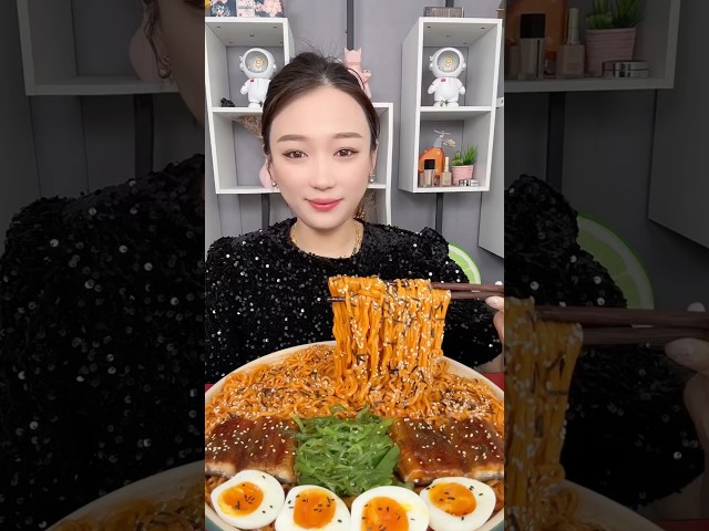 10x Spicy Creamy Egg Ramen & Tender Eel Bowl🔥#mukbang #asmr