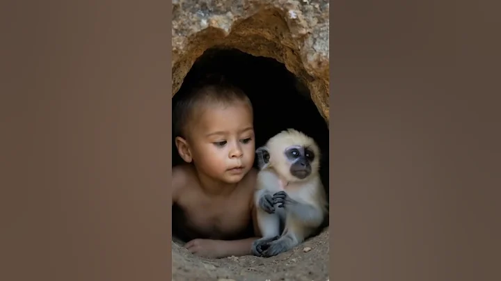 Cute baby with cute white monkey #cute #cutebaby #love #baby #babyboo #babybunny #babyblue