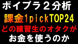 課金サポート開始！1pick人気分析【ボイプラ２】その練習生のオタクがお金を使うのか！？[BOYS ll PLANET]