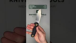 Kizer Drop Bear Fix 3, 1101A1, Satin Sandvik 14C28N, Black G10 bushcraft knife, Azo design