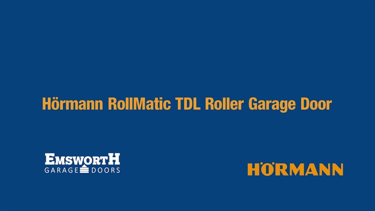 Hormann RollMatic TDL Roller Garage Door YouTube