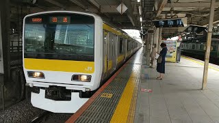 E231系500番台A543編成TK出場回送警笛を鳴らして大崎駅発車