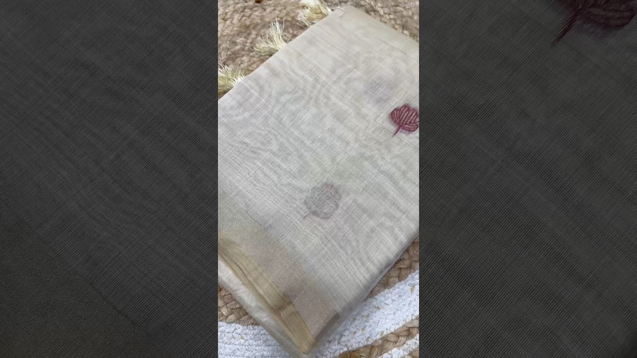 Soft Pure Muga Cotton Rich Flowery Pallu Saree
