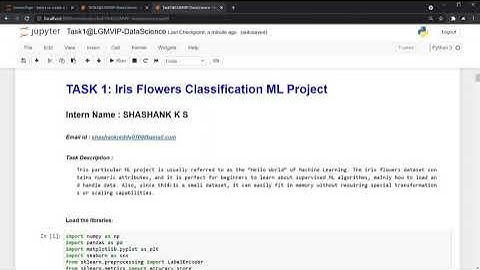 Task-1: Iris Flowers Classification ML Project | LGMVIP- DataScience | LETS GROW MORE