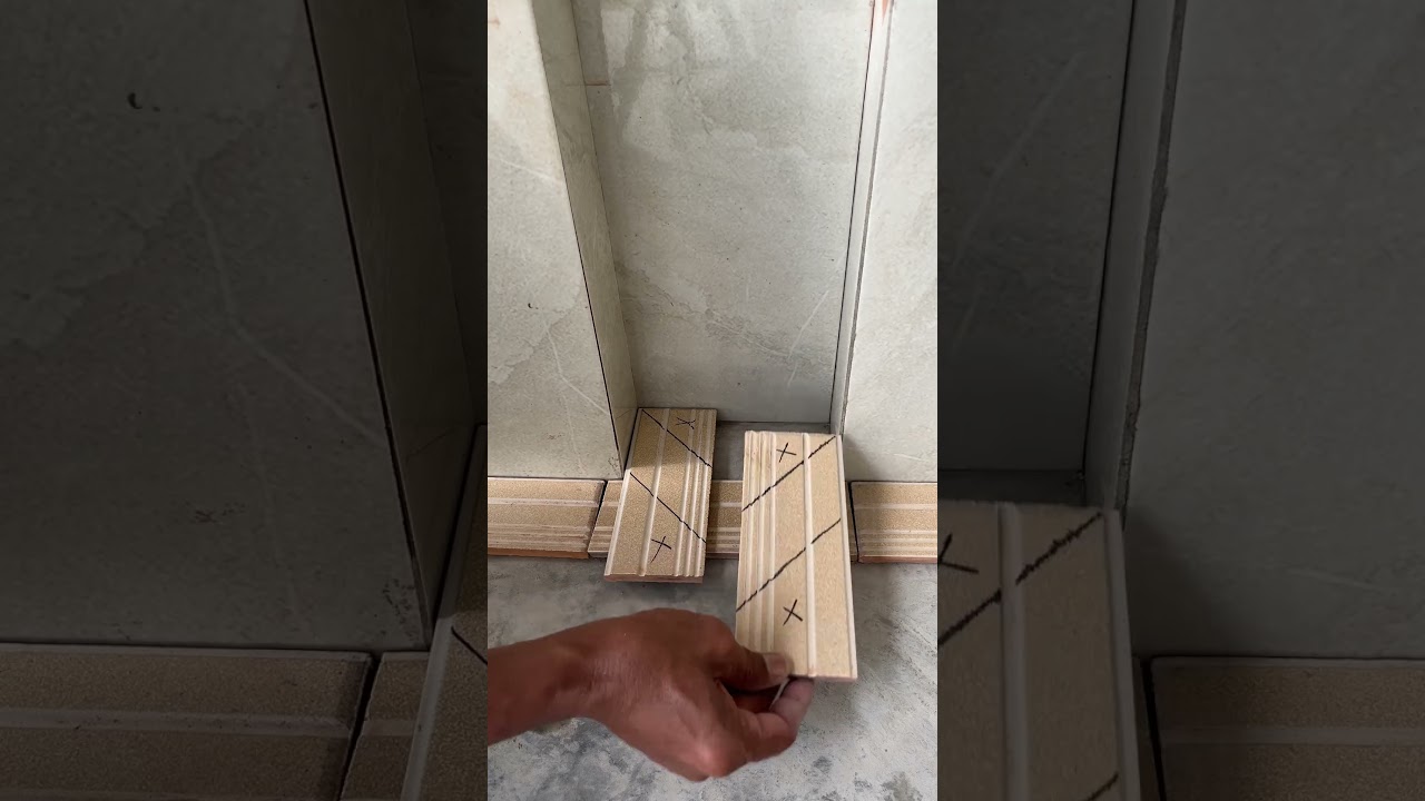 how to form the right ceramic in a curved corner #howto #shorts