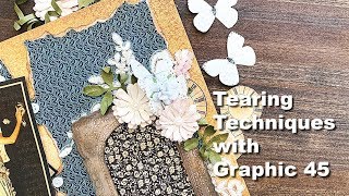 Vintage Torn Paper Graphic 45 Scrapbook Layout Tutorial