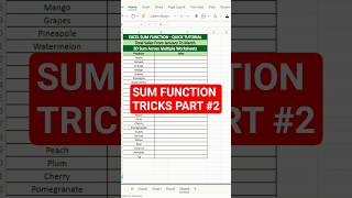 This Excel Formula Adds Data Across ALL Sheets at Once! #excel #shorts #exceltips