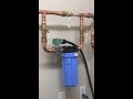 Main water filter replacement procedure