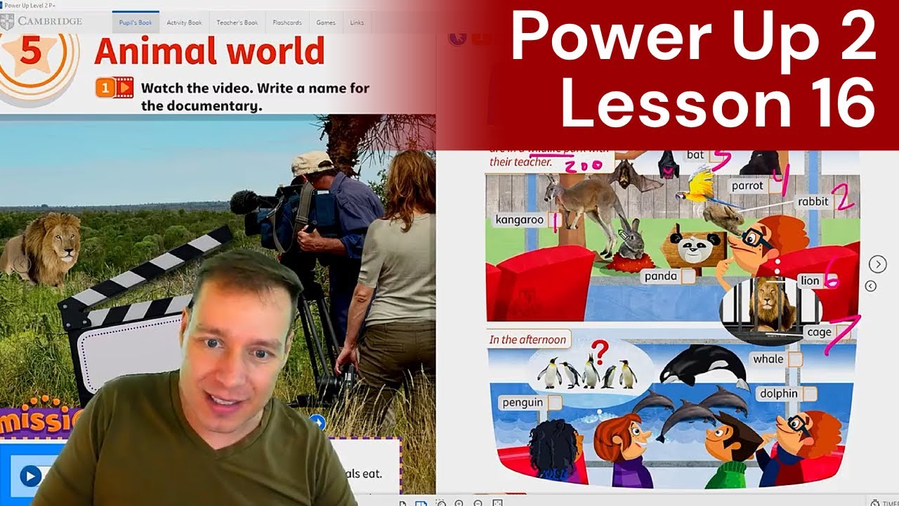 Learn Animal Vocabulary in English | Power Up 2 Unit 5 Lesson 1 with ...
