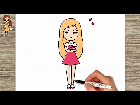 How to Draw a Cute Little Girl - Easy Drawings