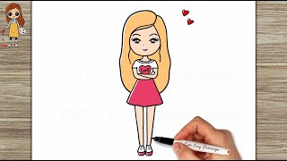 How to Draw a Cute Little Girl - Easy Drawings