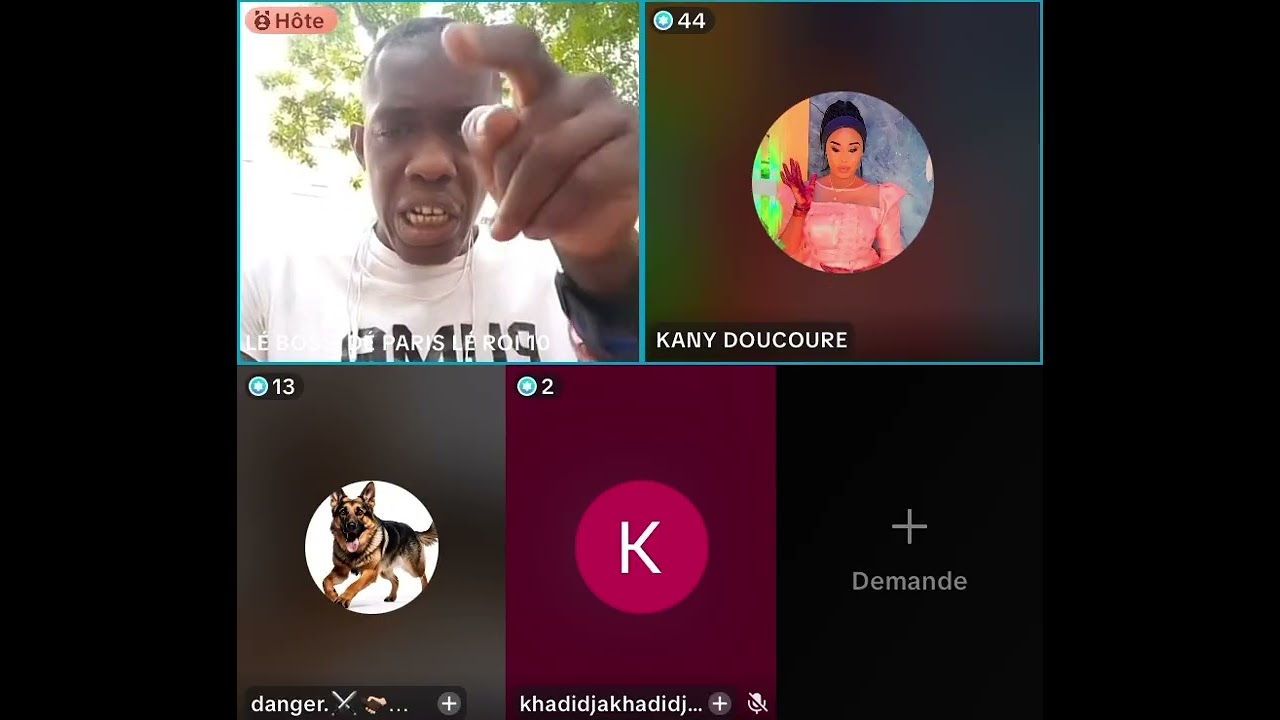 Boss de paris en live tiktok en soninke