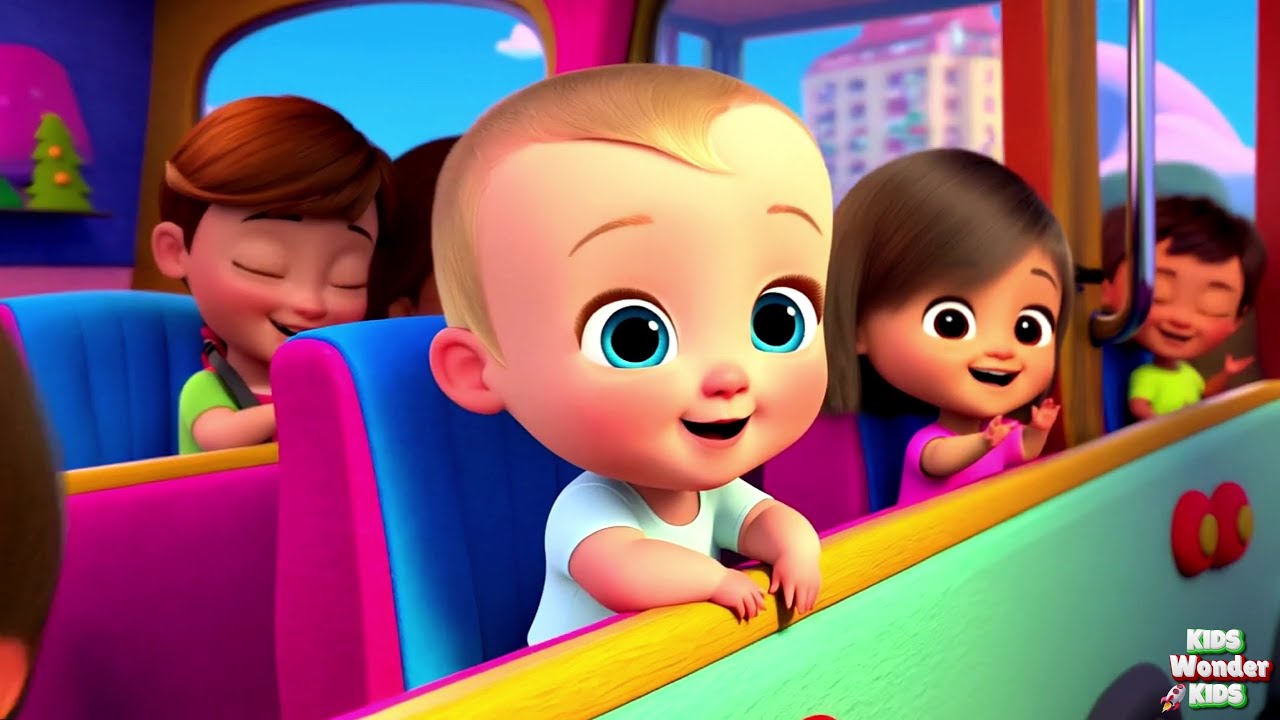 🚌💨😊 Vroom Vroom, Beep Beep! The Yellow Bus's Happy Town Ride Song