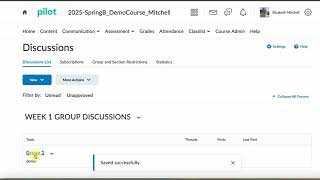 Create discussion topics in D2L