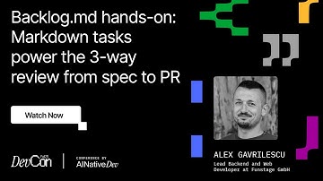 Alex Gavrilescu - Backlog.md Hands On | DevCon Fall 2025