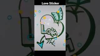 Love Sticker Art #shorts #short #artdioxide #loveart #lovesticker #heart screenshot 2