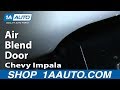 How To Locate Temperature Door Actuator 2006-12 Chevy Impala