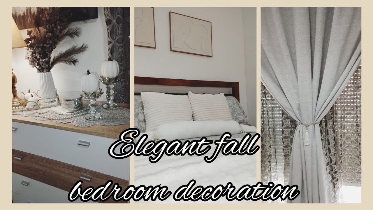Η φθινοπωρινή διακόσμηση της κρεβατοκάμαρας μου σε γκρι αποχρώσεις μίνιμαλ #excellent #fall #bedroom
