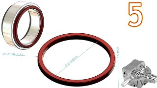 5-Project 39| Bevel Gearbox | SolidWorks Tutorial : bearing's side washer