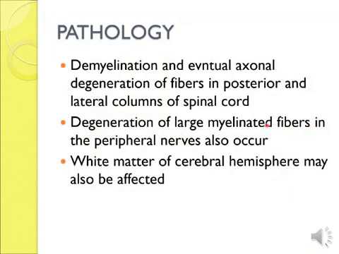 Subacute combined degeneration of spinal cord