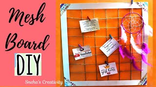 Mesh Board DIY | Grid Board DIY | Room Decor Idea | Fun DIY | Sneha&#39;s Creativity