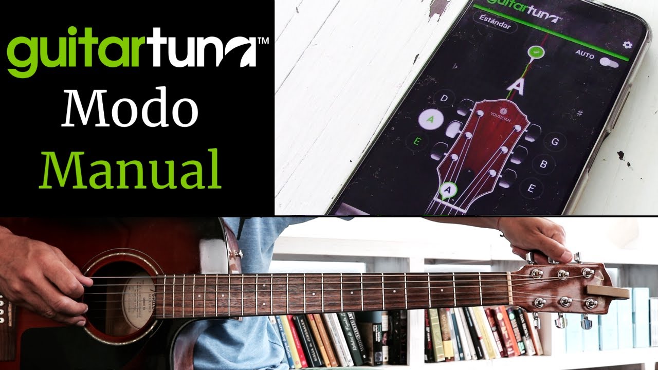APRENDE Cómo AFINAR tu Guitarra con la APP GuitarTuna ▶︎ MODO MANUAL -  YouTube